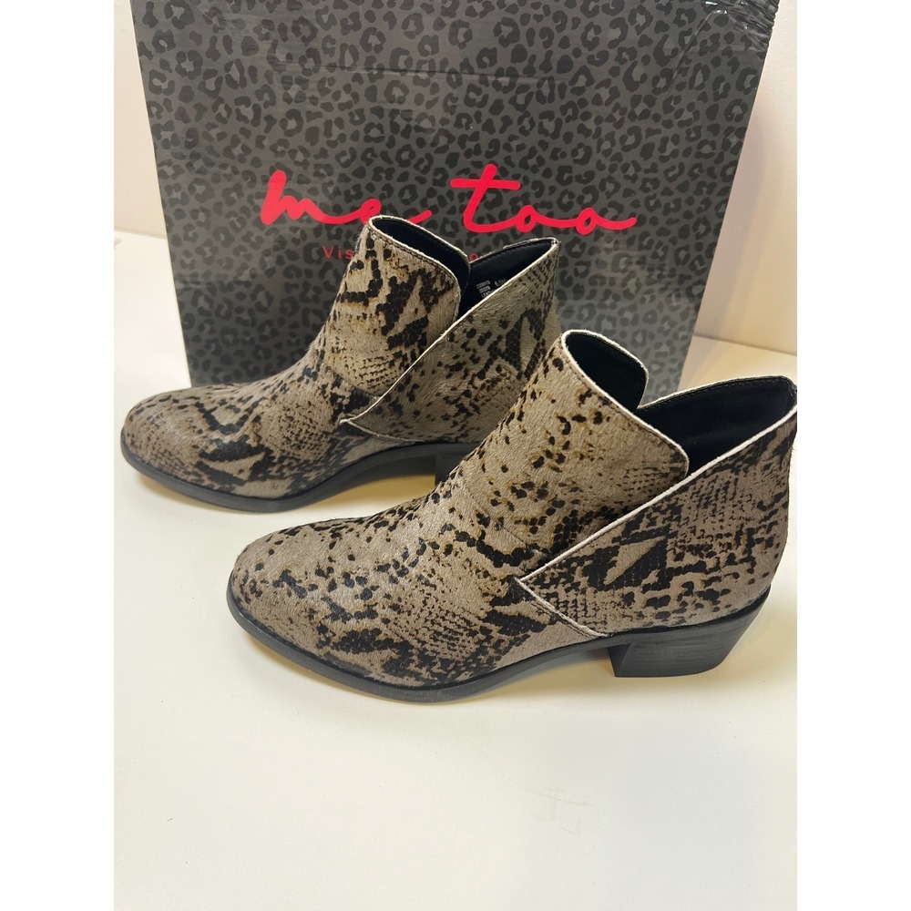 Me Too Women's Zest9 Snakeskin‎ Print Leather Ankle Boots Size 6.5M NIB